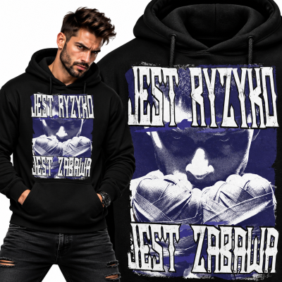 BLUZA Z KAPTUREM SPORTY WALKI  JEST ZABAWA